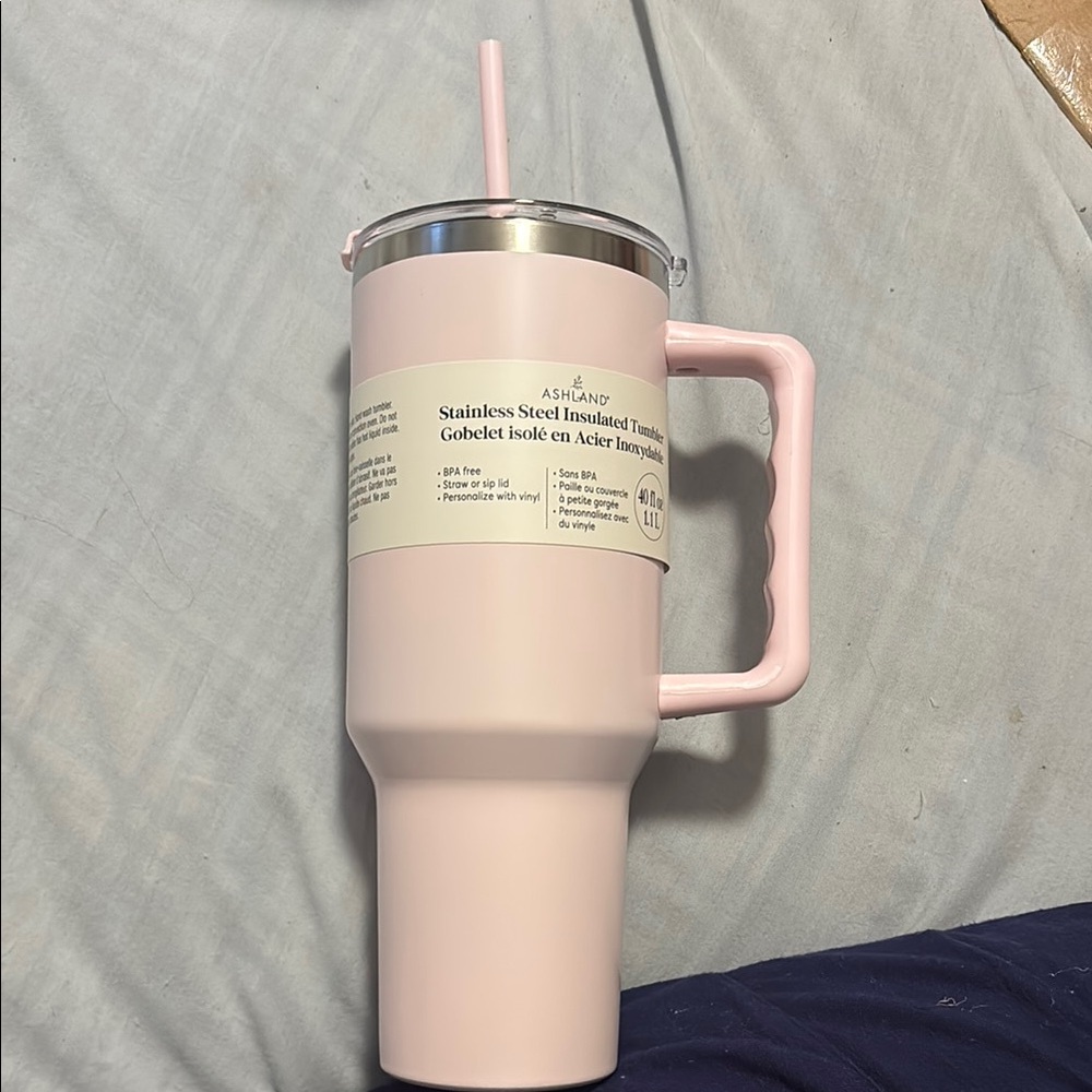 Ashland Pink Stainless Steel Insulated Tumbler with Handle